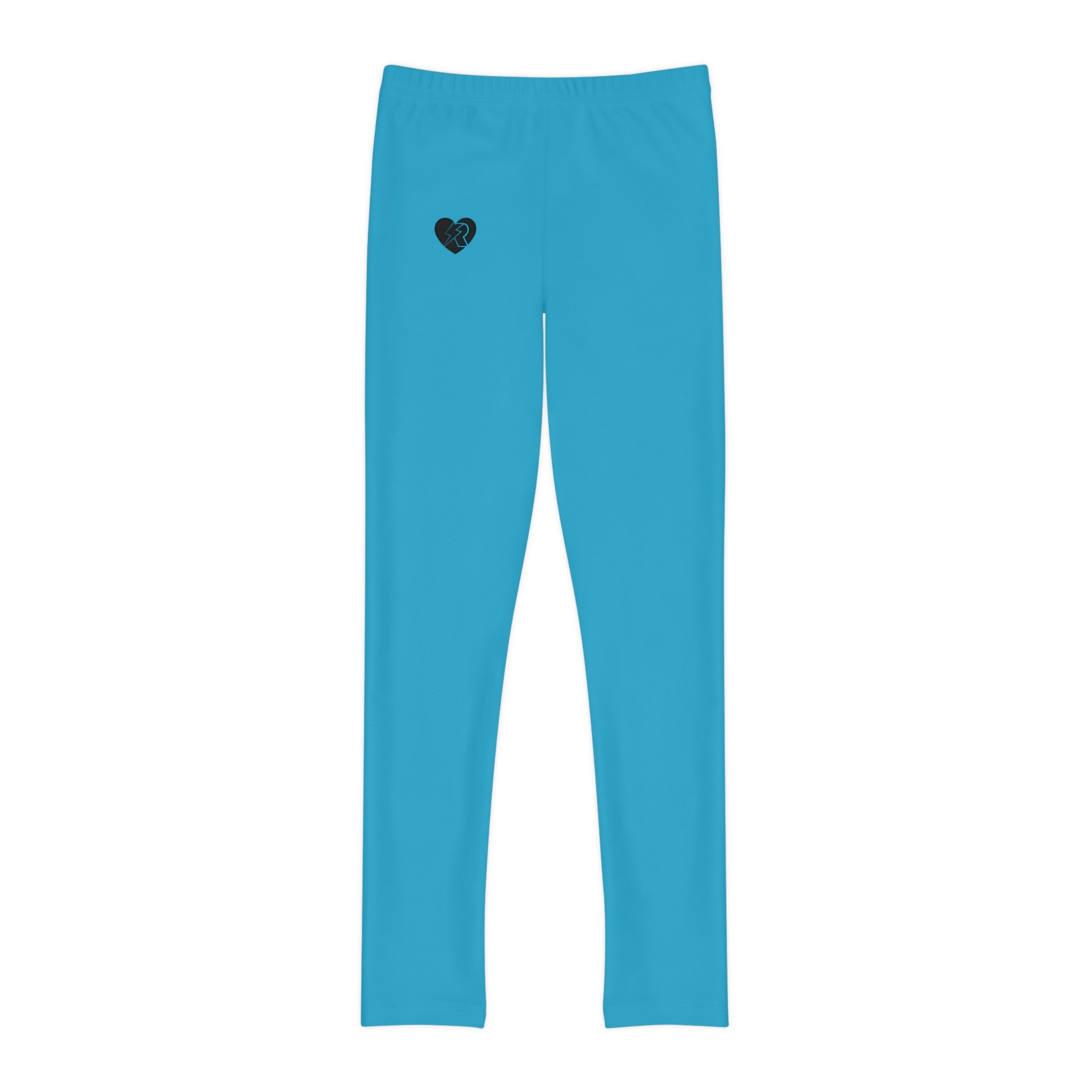 SHE REBEL - Blue Rebel Heart Girls' Leggings (Ages 12 M - 12 Years)